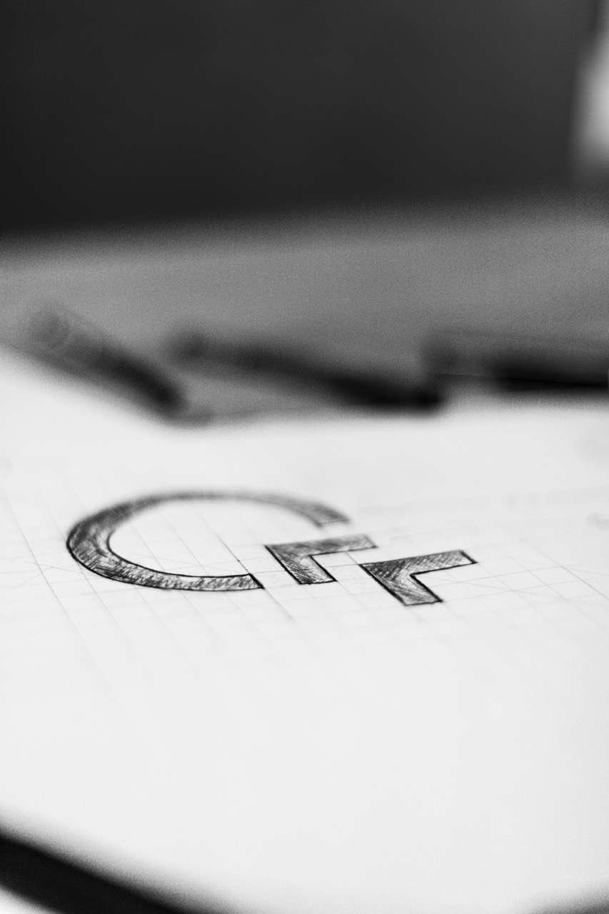 Skizze des Logos für Quicksilver von Martin&Klein